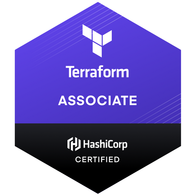 Hashicorp Certified Terraform Associate badge